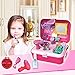 WenToyce Pretend Play Make up Kit Little Girls Dress-up Fake Cosmetic Set with Storage Backpack Box-No Mess Kids Beauty Salon