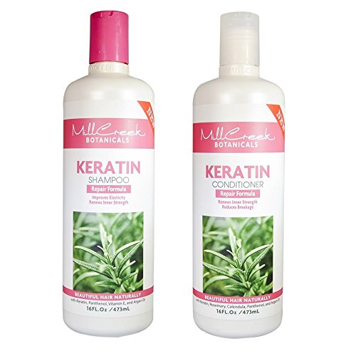Mill Creek Botanicals Keratin Shampoo and Conditioner Bundle