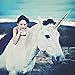 Aiernuo Silver Shiny Unicorn Horn Glitter Elastic Headband Spiral Unicorn Horn for Cosplay Costume Decor