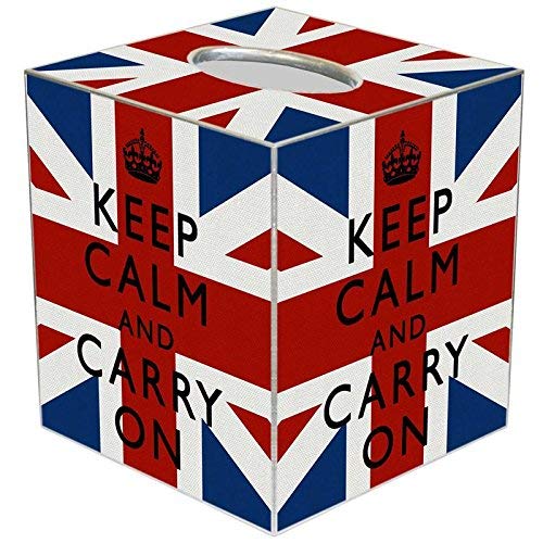 Marye-KelleyTB2875 - Keep Calm Union Jack British Flag Tissue Box Cover
