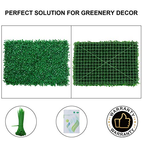 Artificial Boxwood Panels 24 x 16 Inch Faux Boxwood Hedge Wall Panel