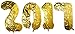 KatchOn 2017 Balloons Gold Decorations Banner with Black and Gold Latex Balloon,Gold Metallic Foil Fringe Shiny Curtain, Perfect for Event,Bridal Wedding and Graduations Party Supplies