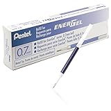 Pentel Refill Ink for BL57/BL77 EnerGel Liquid Gel Pen, 0.7mm, Metal Tip, Blue Ink, Box of 12 (LR7-C-12)