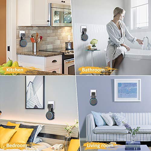 Comsoon Outlet Wall Mount Holder for 3rd Generation & Home Mini, Exposed Speaker, No Muffled Sound Space-Saving Accessories for Smart Home Speaker, Clever Dot Plug Without Mess Wires or Screws, Black - Thumbnail 6