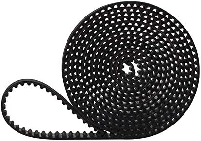 Black Steel Wire Inforced PU with Steel Core GT2 Timing Belt 2mm Pitch 10mm Wide PU Steel Wire for 3D Printer CNC Machine (Pack of 10 meters)