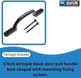 SISI UK Antique Black Door Bow Pull Handle 6 Inch Sliding Barn Door view 2