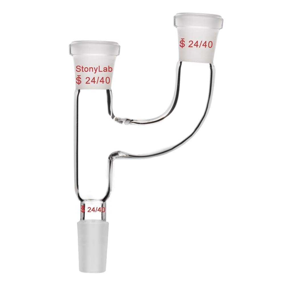 stonylab 3 Way Claisen Distillation Adapter with 24/40 Joints Connecting Adapter Lab Supply