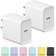 USB C Charger Block iPhone Charger Block Type C Charger 2-Pack for iPhone 16/16 Plus/16 Pro/16 Pro Max/iPhone 15/15 Plus/15 Pro/15 Pro Max/iPhone 14/14 Pro Max/13/13 Mini/12 Pro/12 Pro Max/Samsung