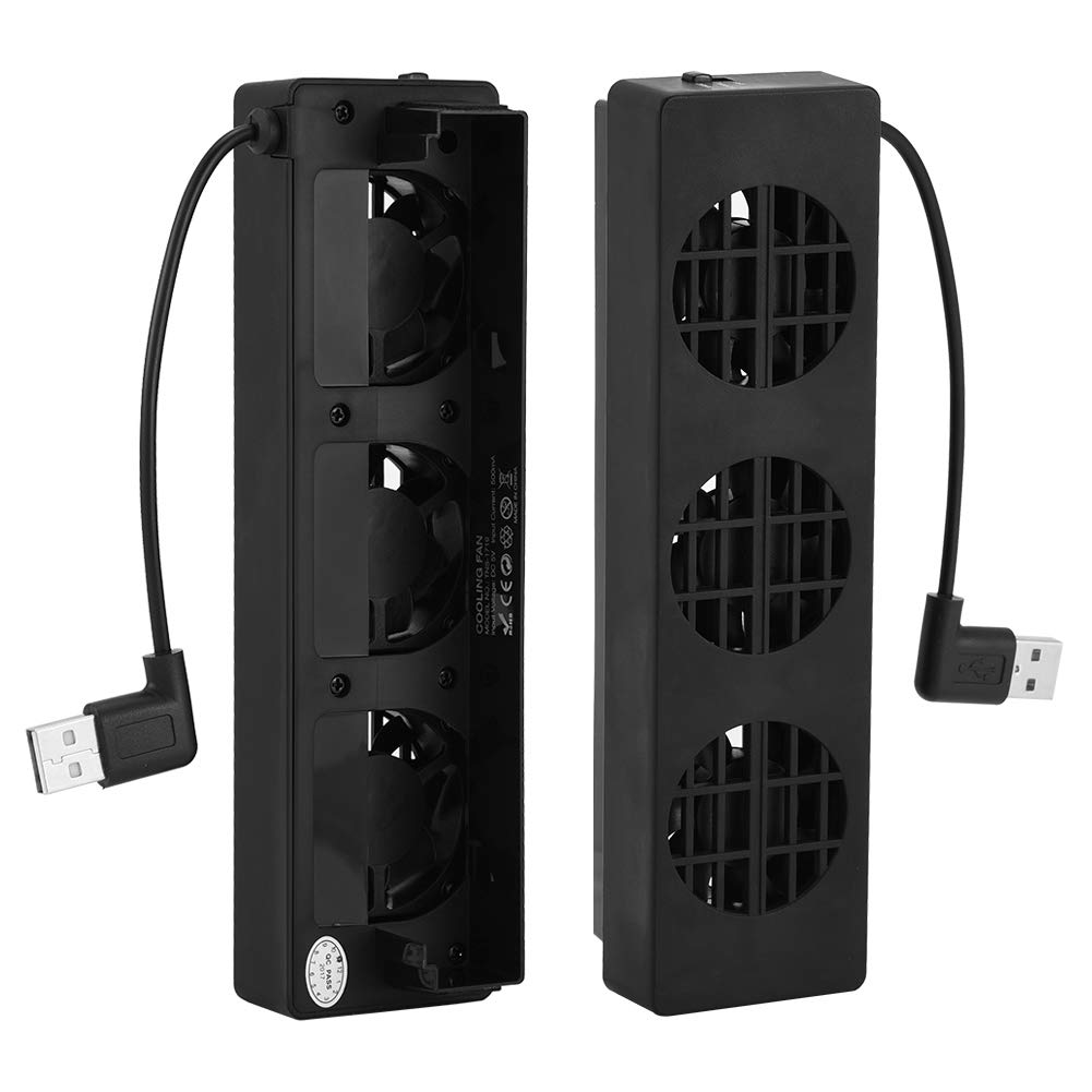 143 Cooling Fan, Cooler Fan with 3 cooling fans inside Base Stand Dock Cooler Holder Bracket USB Cooling Fan, Console