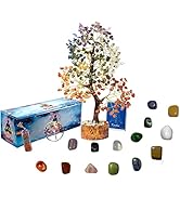 KACHVI Crystal Tree Seven Chakra Gemstones Tree.Meditation Spiritual Gifts for Women.Home Office ...