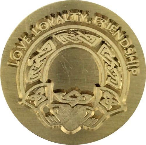 "Love, Loyalty, Friendship" Irish Claddagh Design, 7/8" Diameter Wax Seal Stamp by Seasons Creations