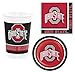 Ohio State University Party & Tailgate Kit: Bundle Includes Plates, Napkins, and Cups for 8 Guests