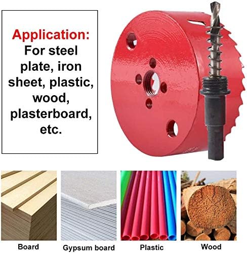JOERRES 3-Piece Bi-Metal Hole Saw Set (60mm, 80mm, 100mm), M42 High-Speed Steel Cutter for Metal Wood, Plastic, Drywall - Image 5
