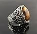 KAR 925K Stamped Sterling Silver Men Natural Tiger Eye Ring I1B