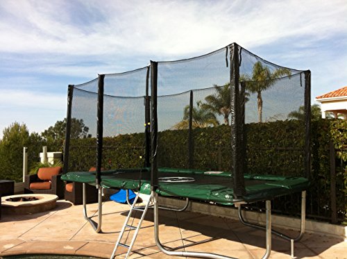 Happy Trampoline - Galactic Xtreme Gymnastic Rectangle Trampoline with Net Enclosure - High Performance & Safety Features Commercial Grade I Life-time warranty, 550 lbs Jumping Capacity, 8 X 14 Ft - Thumbnail 4