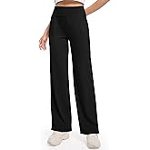 CL convallaria Womens Wide Leg Yoga Pants with Pockets Stretch Trousers Business Casual Dress Pant Petite Regular