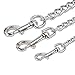 PETTOM Heavy Duty Metal Dog Leash, Chew Proof Chain Leash with Soft Padded Handle for Large & Medium Dogs, Training & Walking Chain Dog Lead (6'/2.0mm Small Chain, Black)