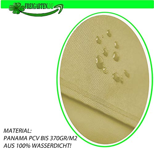 freigarten.de Ersatzdach für Pavillon Modena 6-eck 320cm Wasserdicht Material: Panama PCV Soft 370g/m² extra stark Modell 8 (Beige) – Bild 4