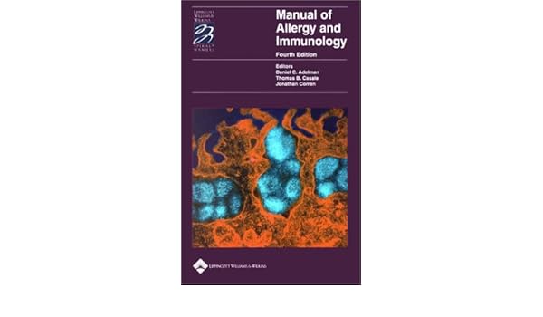 Manual Of Allergy And Immunology Diagnosis And Therapy -