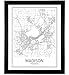 Madison Poster Madison Map of Madison City Map Posters Madison Map Print Wisconsin Map Minimalist Poster Scandinavian Poster Black and White Map Wall Art Map Art 8x10