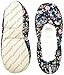 Snoozies Womens Quilted Ballerina Comfort Split Slipper Socks - Dark Navy, Large