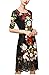 Tuliplazza Women's Floral Cocktail Party Prom Midi Embroidered Lace Dress