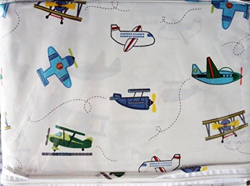 Charles Street 4 Piece Boys Full Sheet Set Vintage Airplanes