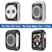(2 Pack) XICHENK Compatible with Apple Watch Screen Protector 44mm Series 4, Soft Clear TPU Full Screen Protector Cover and Black Bumper Case Replacement for Apple Watch Case 44mm Series 4