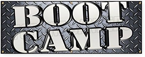1.5 ft x 4 ft BOOT CAMP BANNER SIGN fitness run trainer weights gym sports extreme