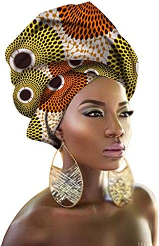 African Traditional Headwrap Scarf Tie, Multi-Color Urban Ladies Hair Accessory Headband Head Scarf