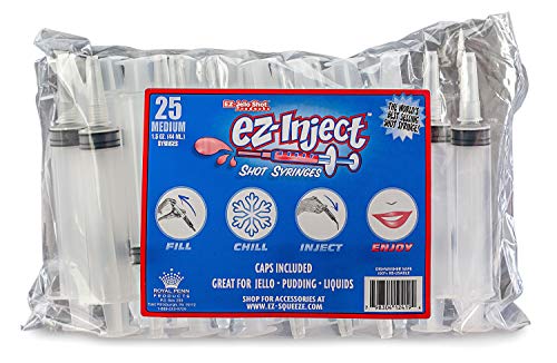 25 Pack EZ-InjectTM Jello Shot Syringes (Medium 1.5oz) - Thumbnail 7