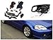 Spec-D Tuning LF-CV99AMOEM Honda Civic Ex Dx Lx Gx Hx Sedan Coupe 2 4 Door, Yellow Fog Lights Black Case