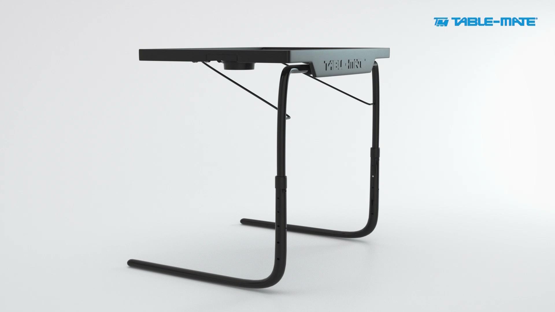 Table Mate II Folding TV Tray Table and Cup Holder with 6 ...