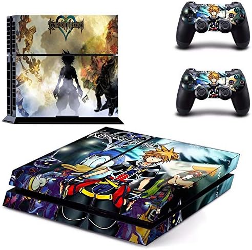 Kingdom Hearts Vinyl PS4 Skin Sticker for Playstation 4 Console and 2 Controller Skin Set by Mr Wonderful Skin