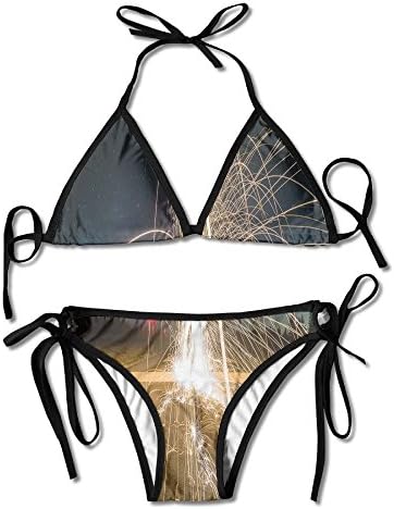 OYOOKO Unique Fireworks Fountain Padded Top Bottom Bikini Swiming Suit Two Piece Suits
