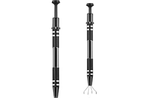 2Pcs 4 Prongs Jeweler's Pick Up Tool Stainless Steel Piercing Ball Grabber 4 Prong Diamond Claw Tweezers Pearl Grabber Pick U
