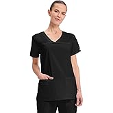 Cherokee Scrubs for Women V-Neck Scrub Top with 3 Pockets, Stretchy, Durable, Breathable Easy Care Medical Uniform - 4727