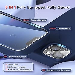 TOCOL [5 in 1 for iPhone 14 Plus Case, 2X Screen