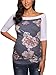 AnnAnn Womens Maternity Tunic Tops Off Shoulder 3/4 Sleeve Classic Side Ruched T-shirt Pregnancy Clothes