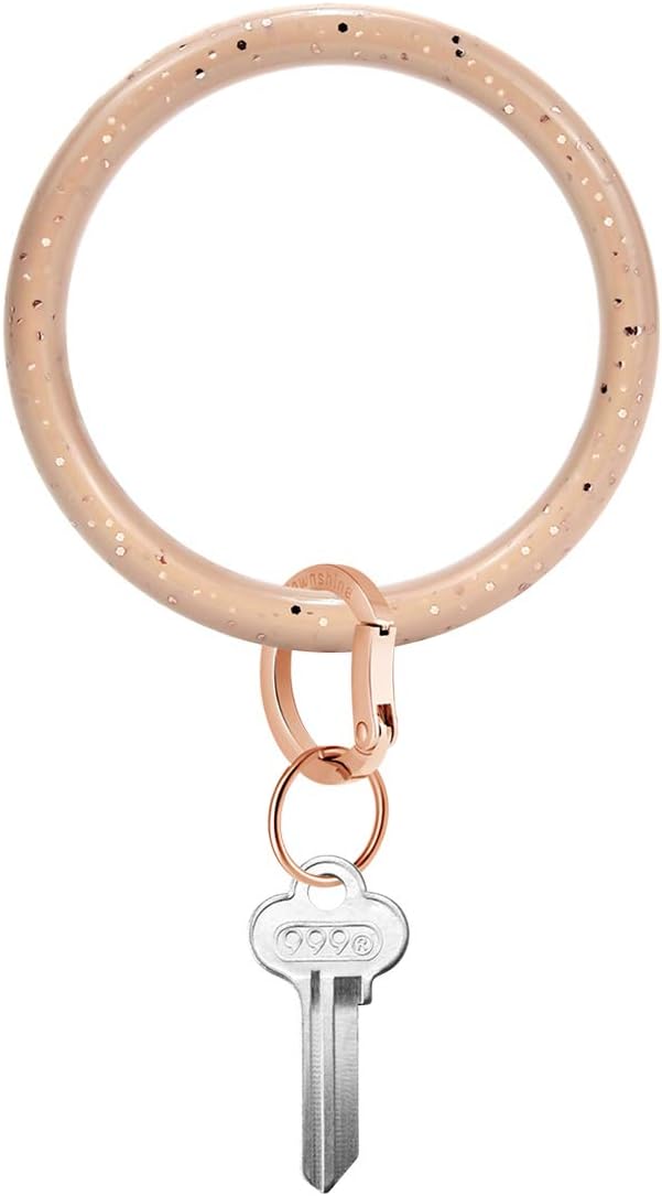 Townshine Bangle Key Ring Wrist Keychain Bracelet Round Silicone Keyring Holder For Women Girls