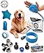 Wantedstuff 3 in 1 Pet Shower Kit with Free Dental Finger Brush | Dog Shower Sprayer, Adjustable Bath Glove, Clean, Massage & Remove Hair | Shower Attachment for Indoor & Outdoor Use | Pet-Friendly
