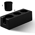 MHW-3BOMBER Espresso Tamping Station, 4 in 1 Espresso Organizer Box for Storage 51mm/54mm/58mm Espresso Tamper, Distributor, Portafilter and Espresso Accessories,ABS Portafilter Holder,Black,CH5528-OS