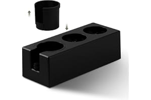 MHW-3BOMBER Espresso Tamping Station, 4 in 1 Tamper Station for Storage 51-58mm Portafilter, Distributor and Espresso Accessories,ABS Portafilter Holder,Black,CH6719