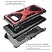 i-Blason Transformer Series Case for Galaxy S8+ Plus, [Kickstand] [Heavy Duty] [Dual Layer] Holster Cover with [Locking Belt Clip] for Samsung Galaxy S8+ Plus 2017 Release (Red)