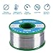 SainSmart 100g 0.6mm Lead Free Solder Wire with Rosin2 Sn97 Cu0.7 Ag0.3, Tin Wire Solder for Electrical Soldering (0.6mm, 100g /0.22lbs)