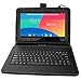 Contixo 10.1'' Tablet Folio Keyboard with Stand Universal PU Leather Case for Contixo Q102/Q103/LR102 Tablet and More 10.1'' or 10'' Tablets