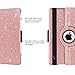 iPad 2017/2018 iPad 9.7 inch Case,BENTOBEN Glitter Sparkle 360 Degree Stand Smart Cover Stylus Holder Auto Wake/Sleep Luxury Faux Leather Protective Case for iPad 9.7 Inch (6th Gen/5th Gen), Rose Gold