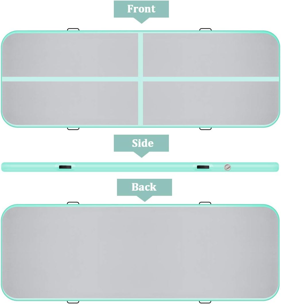 MILAZUL Air Track 10ft Inflatable Gymnastics Mat Airtrack Tumbling Mats Thickness 4 inches for Home Use/Gym/Yoga/Training/Cheerleading/Outdoor/Beach/Park/Water/Kid with Electric Air Pump Carry Bag : Sports & Outdoors