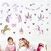 CCUT Cute Unicorn Wall Sticker Removal Unicorn Wall Decals PVC Wall Art Stickers Wall Mural Decor for Kids Girls Bedroom Home Nursery Room (Unicorn - New Design)