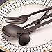 Apriling 4-Piece Stainless Steel Flatware Set 1 Including Fork Spoons Knife Tableware (Black)